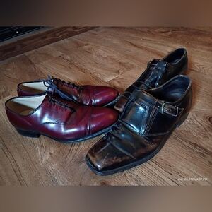 Lot of 2 Vintage Johnston & Murphy Aristocraft Dress Shoes Mens 9.5 D USA Made